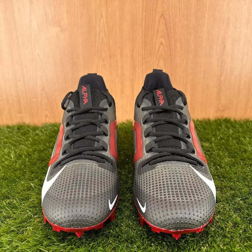 Nike Alpha Menace Elite 4 Black Red Football Cleats IB2501-005 Men's Size 11